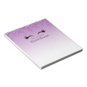 ピッスタイリッシュク&ブラックのダレグリッター ノートパッド (アングル)