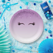 ピッスタイリッシュク&ブラックのダレグリッター ペーパープレート (パーティー)