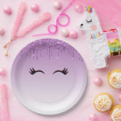 ピッスタイリッシュク&ブラックのダレグリッター ペーパープレート (パーティー)