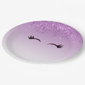 ピッスタイリッシュク&ブラックのダレグリッター ペーパープレート (アングル)