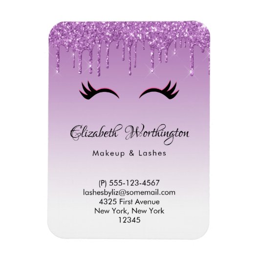 ピッスタイリッシュク&ブラックのダレグリッター マグネット (縦)