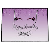 ピッスタイリッシュク&ブラックのダレグリッター ラージペーパーバッグ (正面)