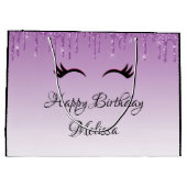 ピッスタイリッシュク&ブラックのダレグリッター ラージペーパーバッグ (裏面)