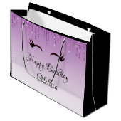 ピッスタイリッシュク&ブラックのダレグリッター ラージペーパーバッグ (正面アングル)