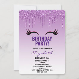 ピッスタイリッシュク&ブラックのダレグリッター 招待状