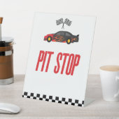 ピッストップト赤炎レースカーパーティーテーブル 台座サイン (インサイチュ)