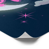 ピッセスシヤナムーンクラウドスターズアストロロジーアート ポスター (角)