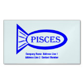 ピッセススターサインフィッシュカスタム マグネット名刺 (正面)