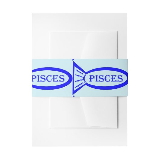 ピッセススターサインフィッシュ招待状ベリーバンド 招待状ベリーバンド (正面例)