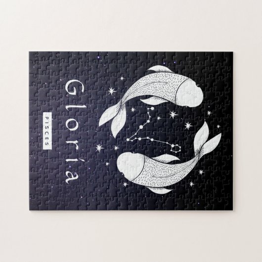 ピッセスフィッシュシテラス&コズミック占星術の標識名 ジグソーパズル (横)