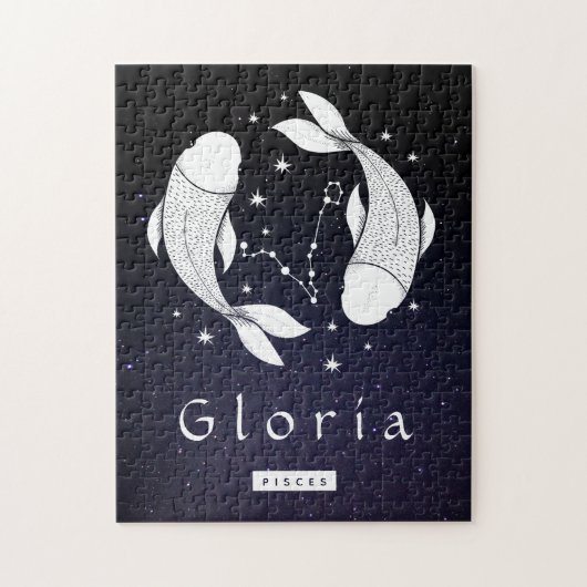 ピッセスフィッシュシテラス&コズミック占星術の標識名 ジグソーパズル (縦)