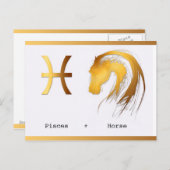 ピッセスホース中国のウェスタン星占い誕生日 ポストカード (正面/裏面)