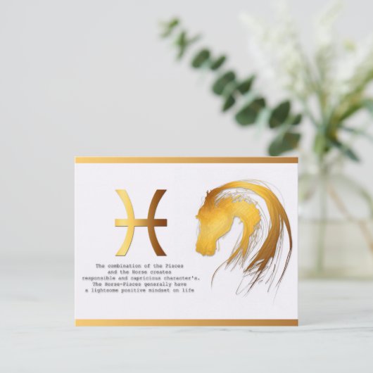 ピッセスホース誕生日アストロジーパーソナリティ ポストカード (スタンド正面)