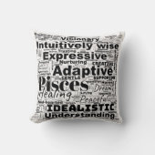 ピッセスワードクラウド〔占星術の〕十二宮図インスピレーション装飾用クッション クッション (正面)