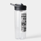 ピッセスワードクラウド〔占星術の〕十二宮図インスピレーション ウォーターボトル (右面)