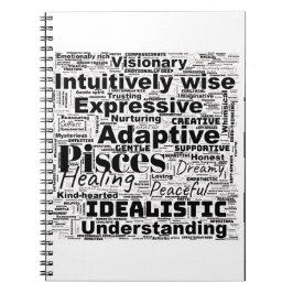 ピッセスワードクラウド〔占星術の〕十二宮図インスピレーション ノートブック