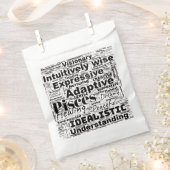 ピッセスワードクラウド〔占星術の〕十二宮図インスピレーション フェイバーバッグ (クリップ留めされた状態)