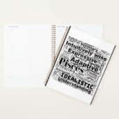 ピッセスワードクラウド〔占星術の〕十二宮図インスピレーション プランナー手帳 (ディスプレー)