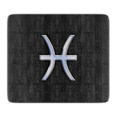 ピッセモダンス〔占星術の〕十二宮図サインブラックスネークスキンスタイル カッティングボード (正面)