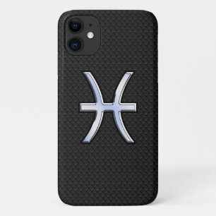 ピッセモダンス〔占星術の〕十二宮図ブラックスネークスキンスタイル iPhone 11 ケース