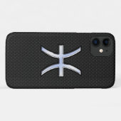 ピッセモダンス〔占星術の〕十二宮図ブラックスネークスキンスタイル Case-Mate iPhoneケース (裏面(横))