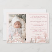 ピッタパター足プリンセスベビーガール誕生 案内状 (正面)