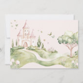 ピッタパター足プリンセスベビーガール誕生 案内状 (裏面)