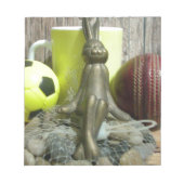 ピッチと折り目を越えて:サッカーのクリケットブレンド ノートパッド (正面)