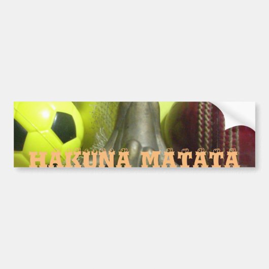 ピッチと折り目を越えて:サッカーのクリケットブレンド バンパーステッカー (正面)