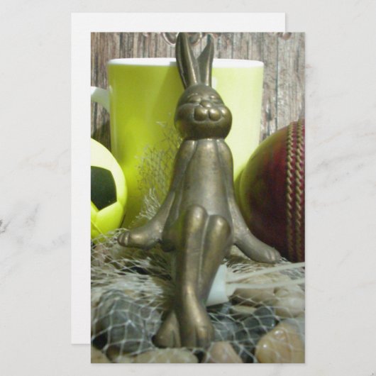 ピッチと折り目を越えて:サッカーのクリケットブレンド 便箋 (正面/裏面)