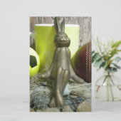 ピッチと折り目を越えて:サッカーのクリケットブレンド 便箋 (スタンド正面)