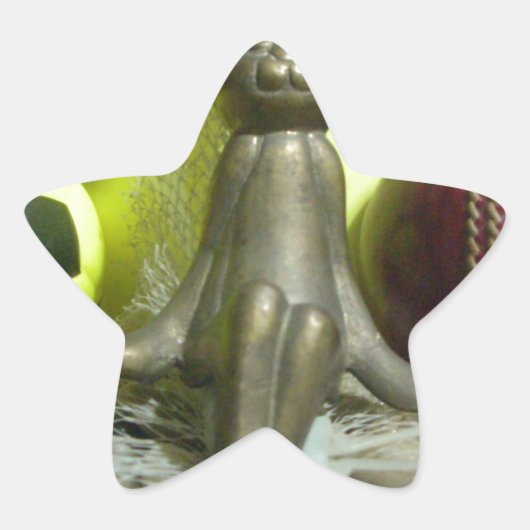 ピッチと折り目を越えて:サッカーのクリケットブレンド 星シール (正面)