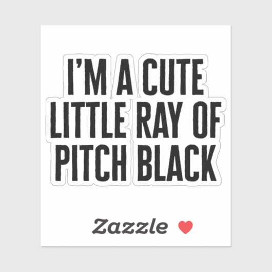 ピッチの小さいレイ黒いおもしろい引用文 シール (シート)