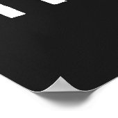 ピッチの小さいレイ黒いおもしろい引用文 ポスター (角)