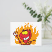 ピッチフォークで笑う悪魔 ポストカード (スタンド正面)