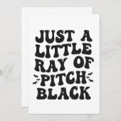 ピッチブラックのグルービーギフトの単おもしろいなるLittle Ray 招待状 (正面/裏面)