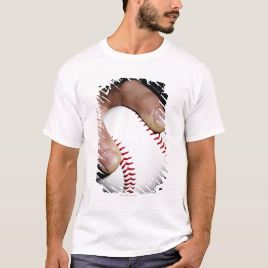 ピッチャーは野球の把握を渡します Tシャツ (正面)