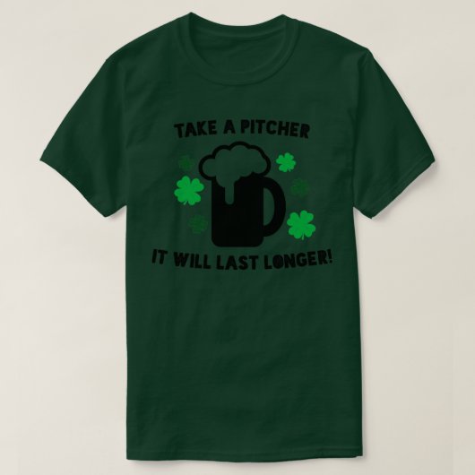 ピッチャーを取れば長く続く Tシャツ (デザイン正面)