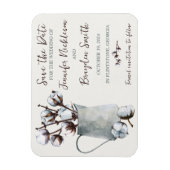 ピッチャー結婚式で綿茎の日付を保存 マグネット (縦)