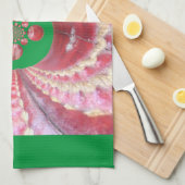 ピッチ万華鏡のように千変万化するパターン：クリケットボールThe Game'sハート キッチンタオル (四つ折り)