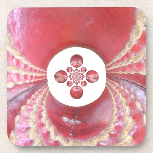 ピッチ万華鏡のように千変万化するパターン:クリケットボールThe Game'sハート コースター (正面)