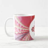 ピッチ万華鏡のように千変万化するパターン:クリケットボールThe Game'sハート コーヒーマグカップ (左)