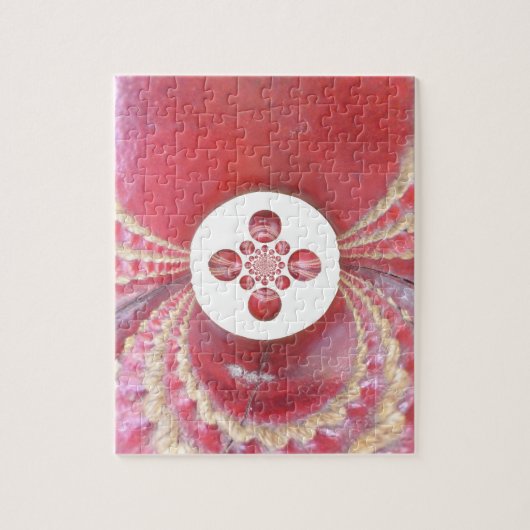 ピッチ万華鏡のように千変万化するパターン：クリケットボールThe Game'sハート ジグソーパズル (縦)