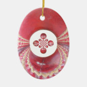 ピッチ万華鏡のように千変万化するパターン：クリケットボールThe Game'sハート セラミックオーナメント (正面)