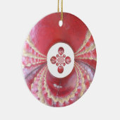 ピッチ万華鏡のように千変万化するパターン：クリケットボールThe Game'sハート セラミックオーナメント (右)