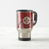 ピッチ万華鏡のように千変万化するパターン:クリケットボールThe Game'sハート トラベルマグ (正面右)