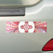 ピッチ万華鏡のように千変万化するパターン:クリケットボールThe Game'sハート バンパーステッカー (車上)