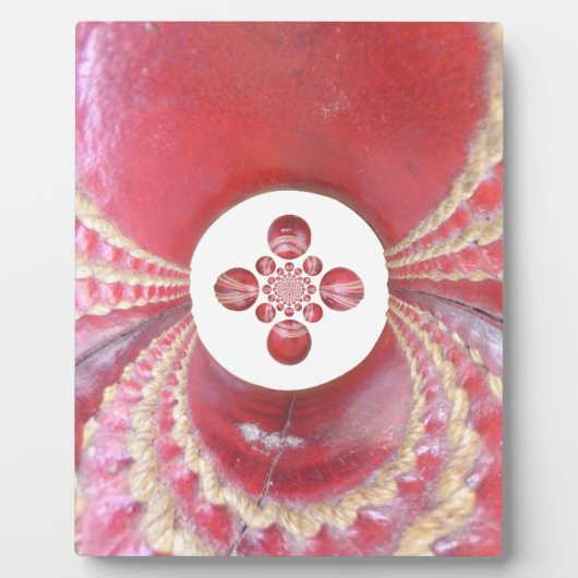 ピッチ万華鏡のように千変万化するパターン:クリケットボールThe Game'sハート フォトプラーク (正面)