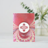 ピッチ万華鏡のように千変万化するパターン：クリケットボールThe Game'sハート ポストカード (スタンド正面)