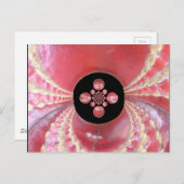 ピッチ万華鏡のように千変万化するパターン:クリケットボールThe Game'sハート ポストカード (正面/裏面)